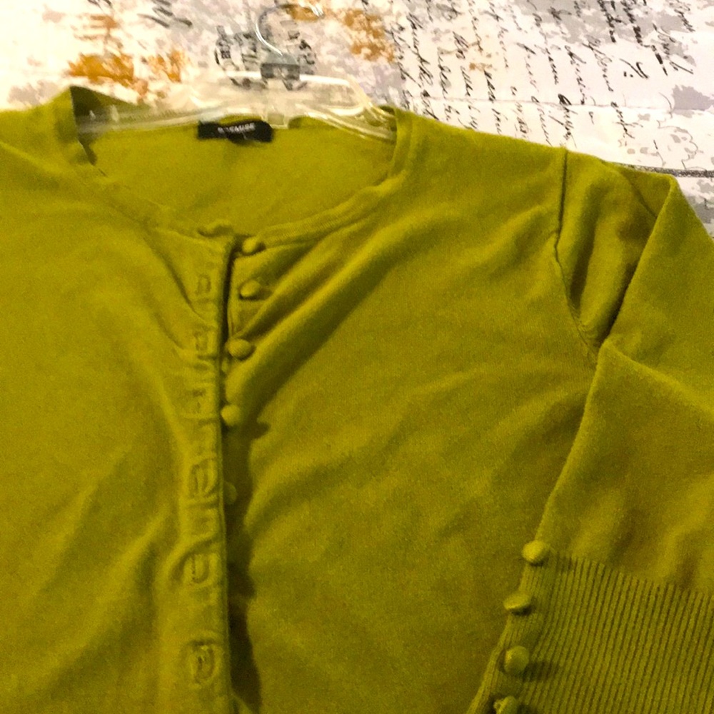 Olive green cardigan